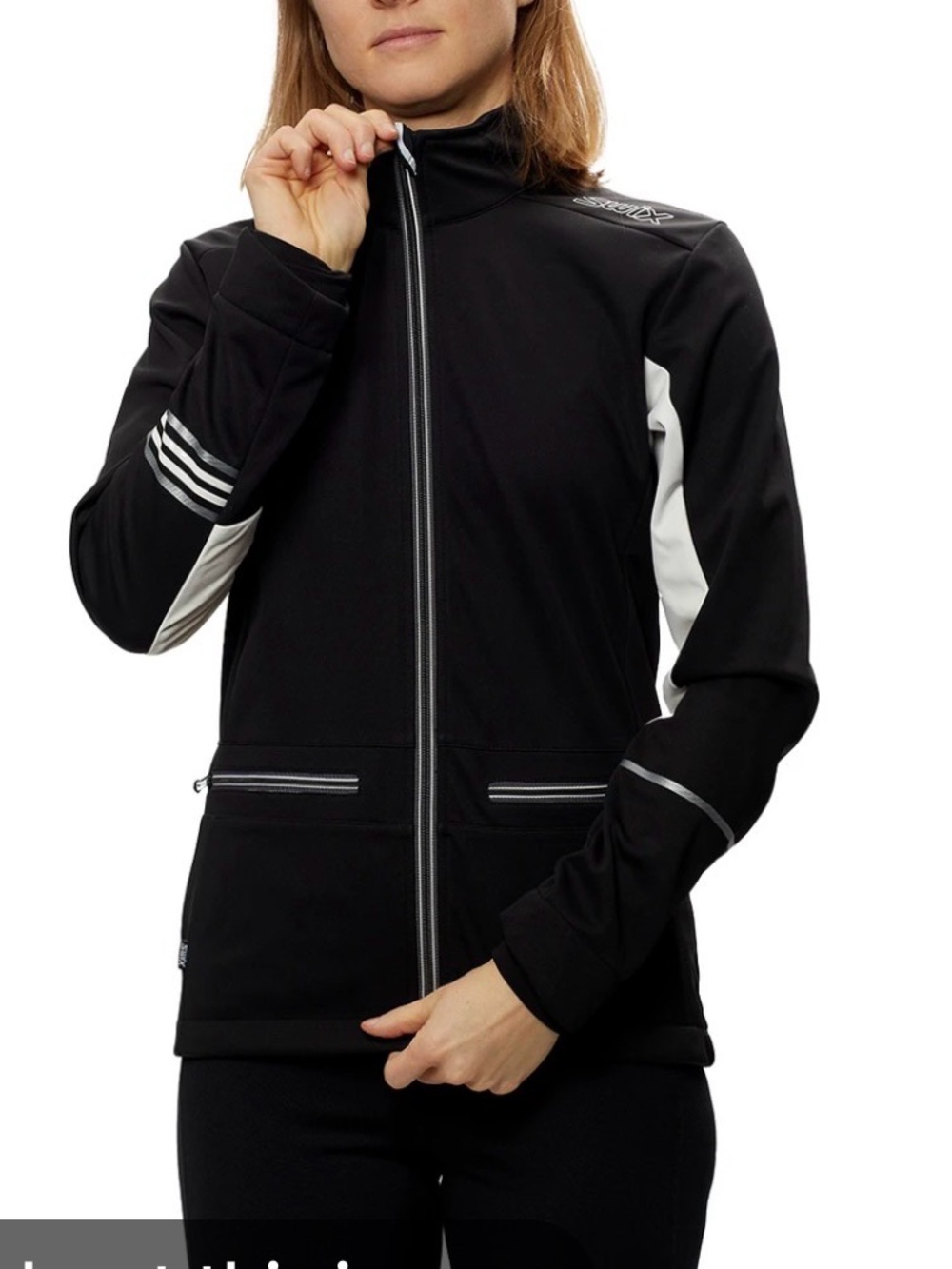 Women's Black & White Ski Jacket with Contrast Panels